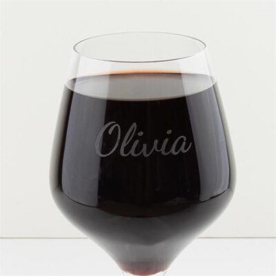 Custom Name Crystal Wine Glass