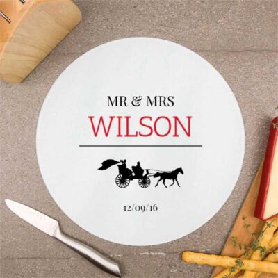 Newlyweds Glass Cutting Board