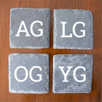 Monogram Slate Coasters