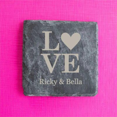 Love Personalised Slate Coasters