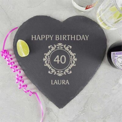 Happy Birthday Slate Heart