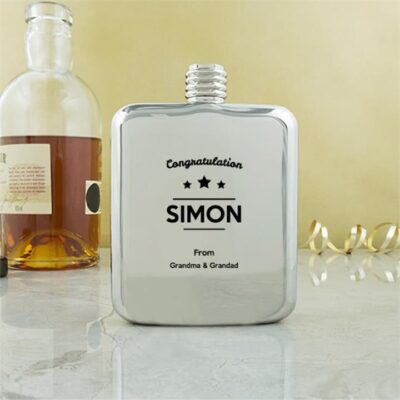 Personalised Contemporary Hip Flask