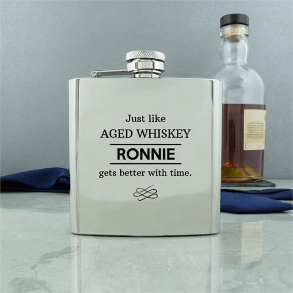 Aged Conventional Hip Flask